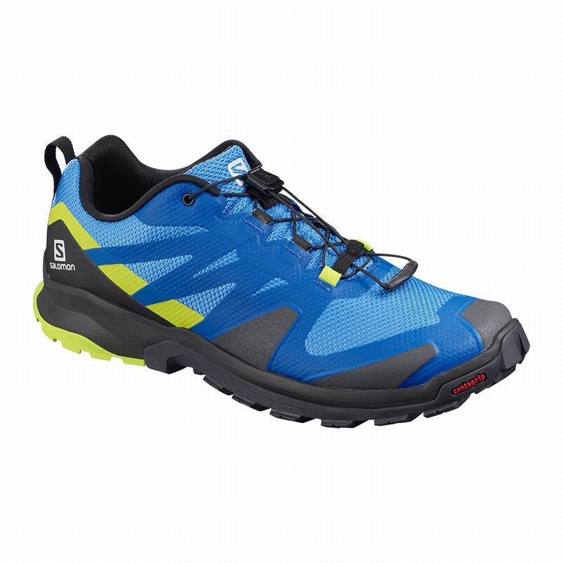 SALOMON XA ROGG Philippines - Men's Trail Running Shoes - Blue/Black | 869470-DLF